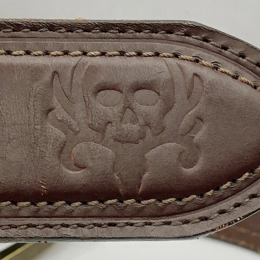 Michael Waddell's Bone Collector Brown Leather Belt Size 36